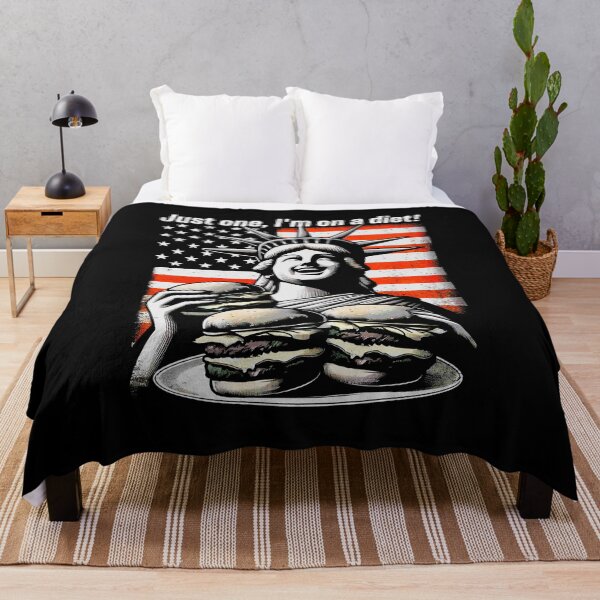Item preview, Funny American Lifestyle - Statue of Liberty "Just One, I'm on a Diet!" Burger Design designed and sold by Tabu Touch.