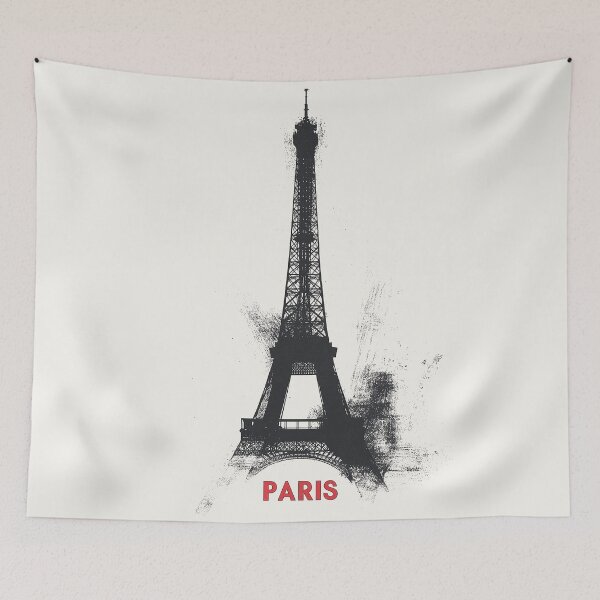 Item preview, Paris Eiffel Tower Minimalist Art Print designed and sold by Retro Travel Design.