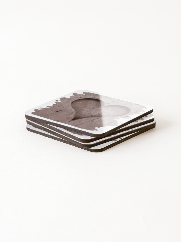 Thumbnail 4 of 5, Coasters (Set of 4), Rustic Heart designed and sold by ParaGraphix.