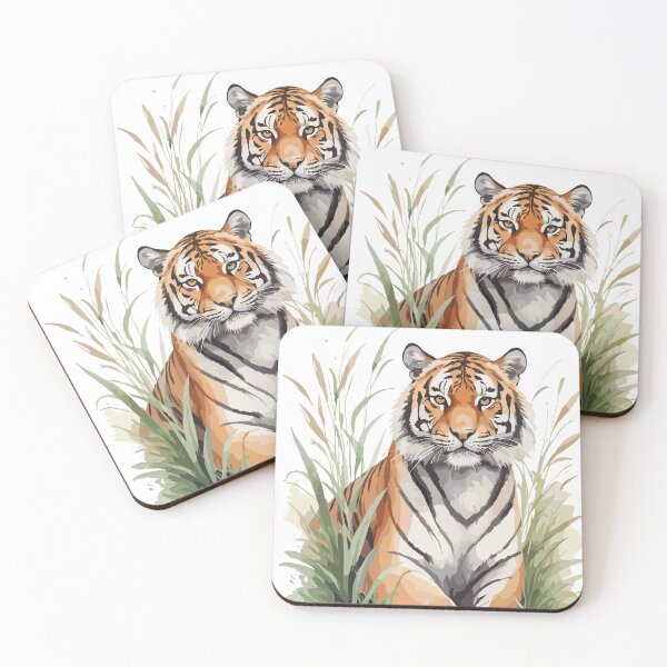 Item preview, Watercolor Tiger in the Grass designed and sold by MaateoDesign.