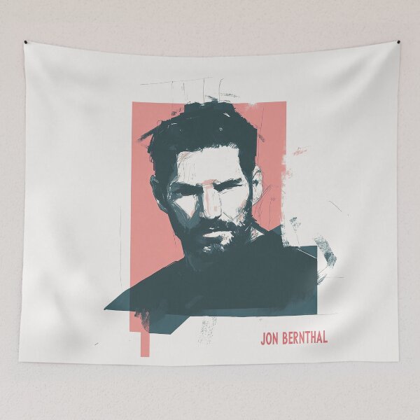 Item preview, Jon Bernthal Minimalist Portrait Illustration designed and sold by Retro Travel Design.