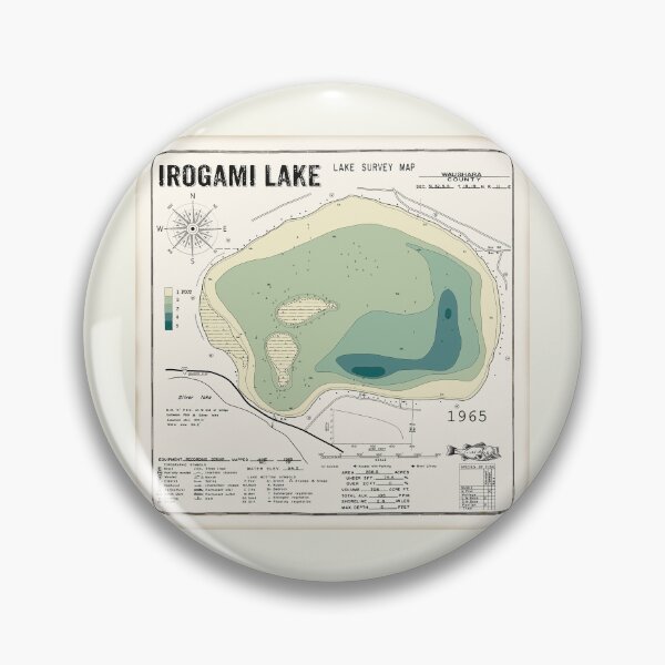 Item preview, Irogami Lake Waushara County WI Square designed and sold by Jean Plout.