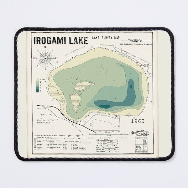 Item preview, Irogami Lake Waushara County WI Square designed and sold by Jean Plout.