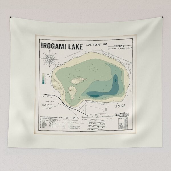 Item preview, Irogami Lake Waushara County WI Square designed and sold by Jean Plout.