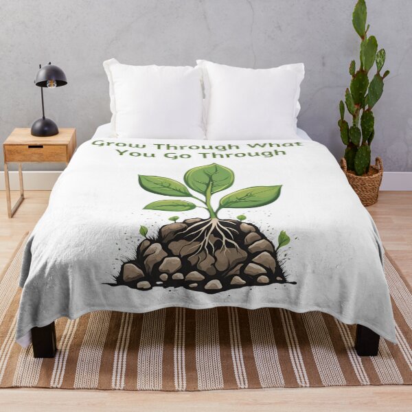 Item preview, Grow Through What You Go Through Inspirational Plant Design designed and sold by Creastore.