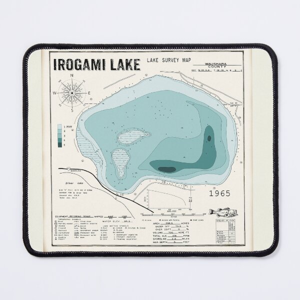 Item preview, Irogami Lake Waushara County WI Blue SQ designed and sold by Jean Plout.