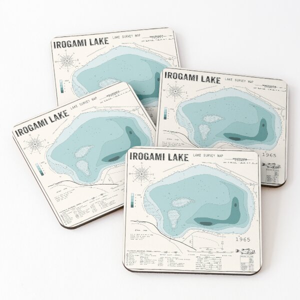 Item preview, Irogami Lake Waushara County WI Blue SQ designed and sold by Jean Plout.