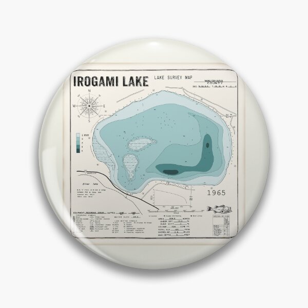 Item preview, Irogami Lake Waushara County WI Blue SQ designed and sold by Jean Plout.