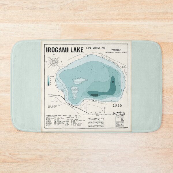 Item preview, Irogami Lake Waushara County WI Blue SQ designed and sold by Jean Plout.