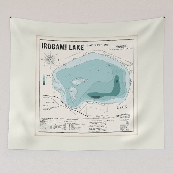 Item preview, Irogami Lake Waushara County WI Blue SQ designed and sold by Jean Plout.
