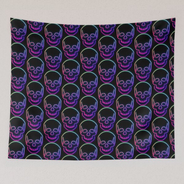 Item preview, Neon skull designed and sold by BonsaidoPoh.