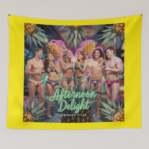 Item preview, Afternoon Delight Swinger Style - Upside-down Pineapples - Yellow designed and sold by JLEmporium.