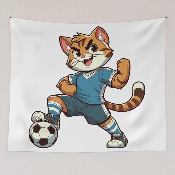 Item preview, Sporty cat: footballer designed and sold by ArtEmotionsImages.