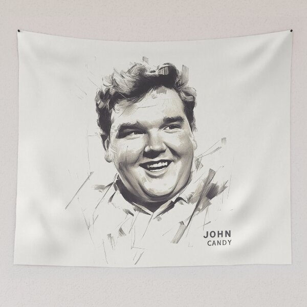 Item preview, Smiling John Candy Sketch Portrait designed and sold by Retro Travel Design.