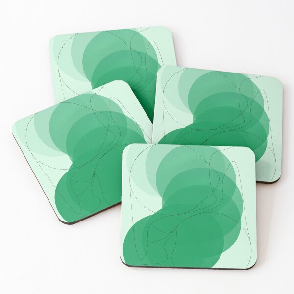 Item preview, Green circle abstract designed and sold by Doodlehomeshop.