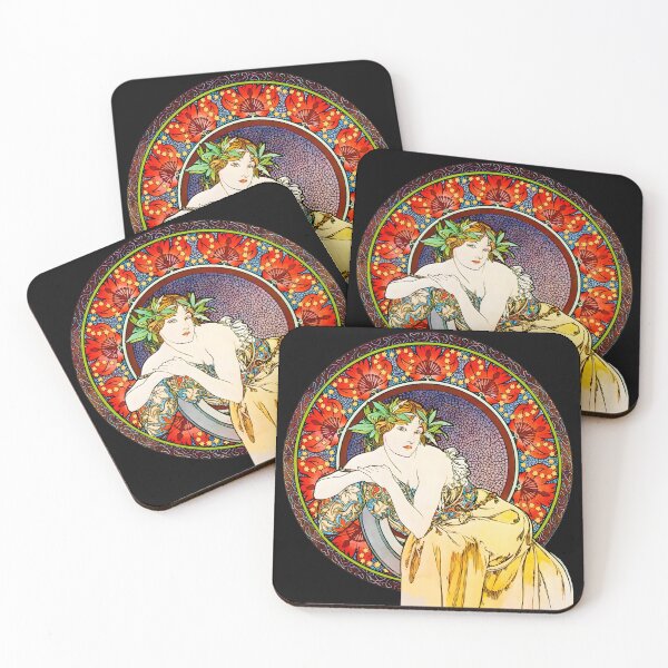 Item preview, Alphonse Mucha Woman With Poppies designed and sold by ArchimedesPrime.