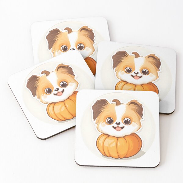Item preview, Playful Puppy in a Pumpkin designed and sold by CharmingQuill.