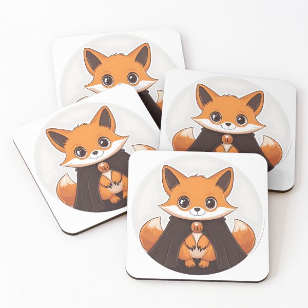 Item preview, Adorable Fox in Halloween Cape designed and sold by CharmingQuill.