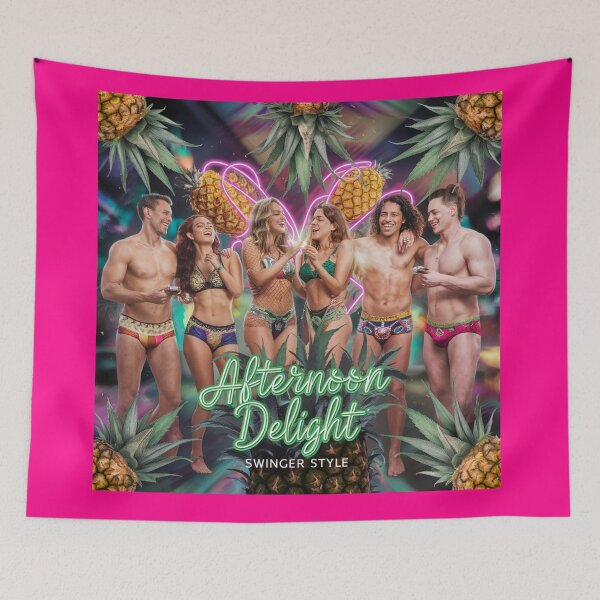 Item preview, Afternoon Delight Swinger Style - Upside-down Pineapples - Pink designed and sold by JLEmporium.