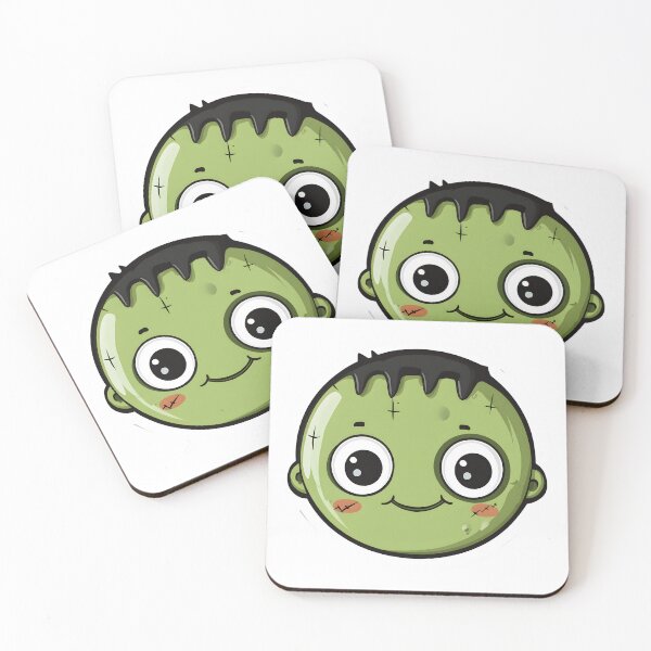 Item preview, Cute Frankenstein's Monster with Big Eyes designed and sold by CharmingQuill.