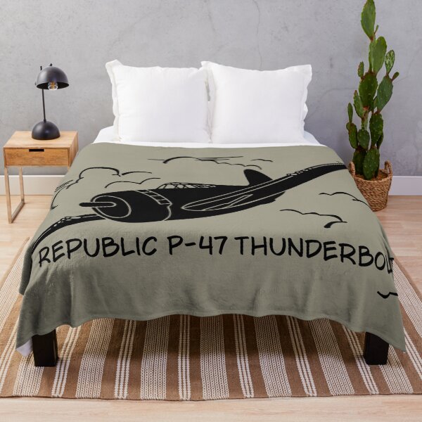 Item preview, Republic P-47 Thunderbolt Plane Flying Clouds designed and sold by MilitaryMart.