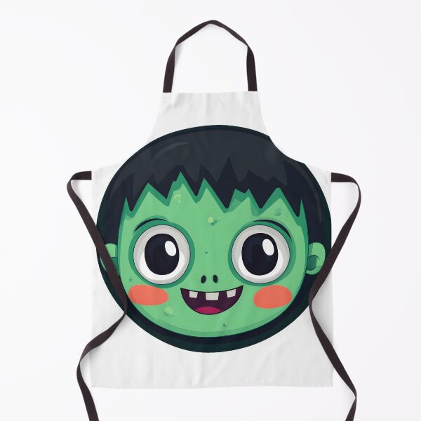 Item preview, Smiling Green Monster with Round Face designed and sold by CharmingQuill.