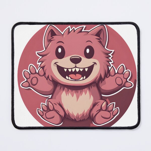 Item preview, Pink Werewolf with Playful Smile designed and sold by CharmingQuill.
