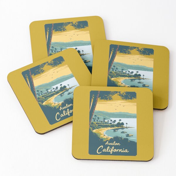 Item preview, A Vintage Travel Illustration of Avalon - California  designed and sold by GoodOldVintage.