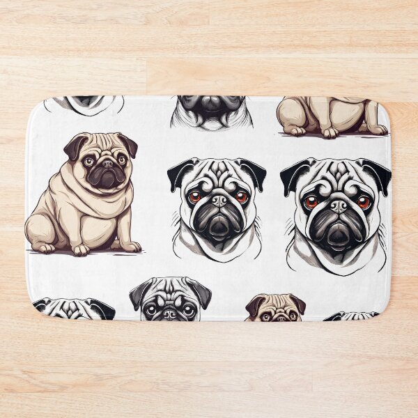 Item preview, Hilarious Pug Dog Character Pattern 1 designed and sold by Tom-Johnson.