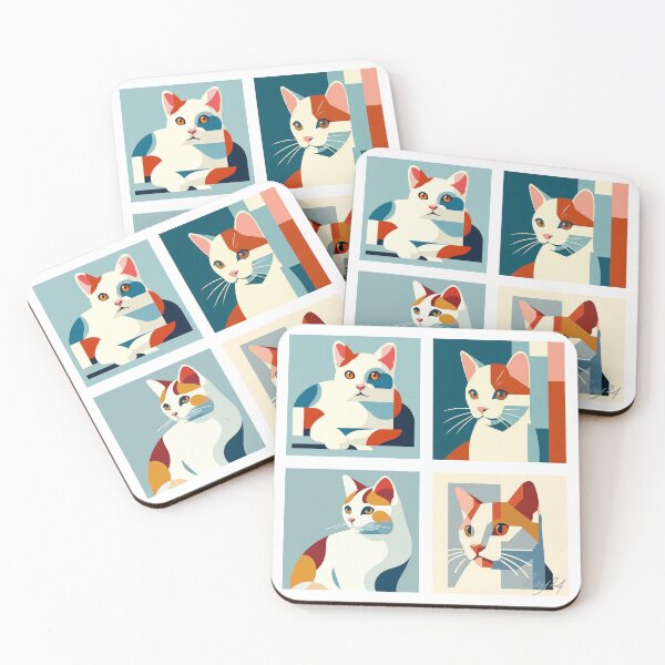 Item preview, Tabby Cubism Quartet designed and sold by ukrayuk.