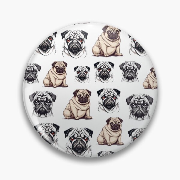 Item preview, Hilarious Pug Dog Character Pattern 2 designed and sold by Tom-Johnson.