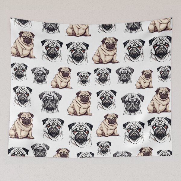 Item preview, Hilarious Pug Dog Character Pattern 2 designed and sold by Tom-Johnson.