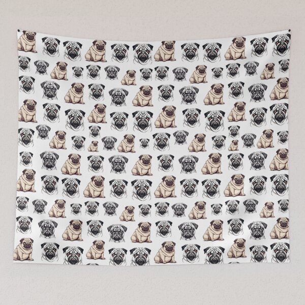 Item preview, Hilarious Pug Dog Character Pattern 3 designed and sold by Tom-Johnson.