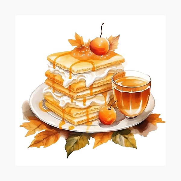Item preview, Cozy Fall Dessert designed and sold by GiraffeCreative.