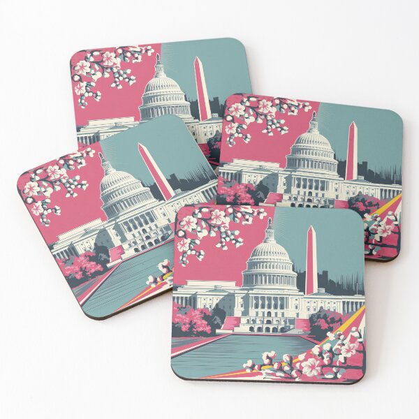 Item preview, Washington D.C. Capitol Cherry Blossoms Patriotic Traveler  designed and sold by ChicTeeLab.
