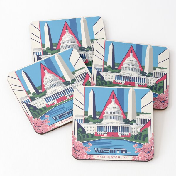 Item preview, Washington D.C. Capitol Cherry Blossoms Patriotic Traveler  designed and sold by ChicTeeLab.