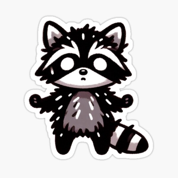 Item preview, Chaotic cute raccoon  designed and sold by DEVINE-PIXELZ.