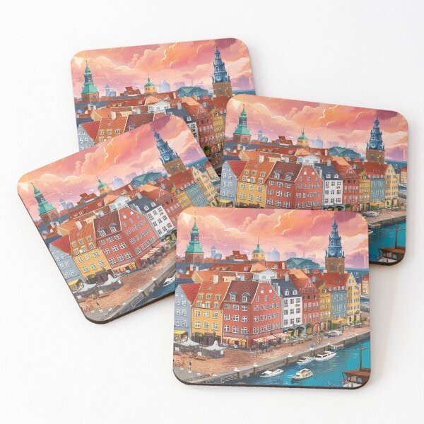 Item preview, Copenhagen travel poster designed and sold by CreativaPremium.