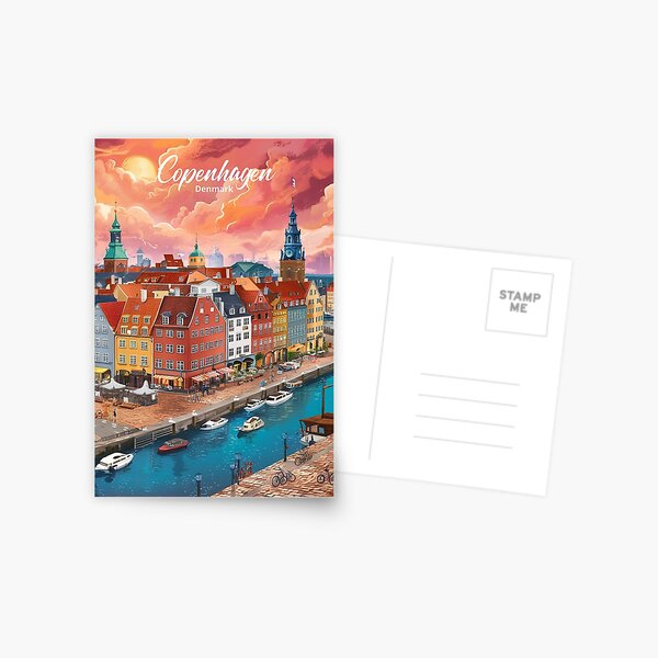 Item preview, Copenhagen travel poster designed and sold by CreativaPremium.