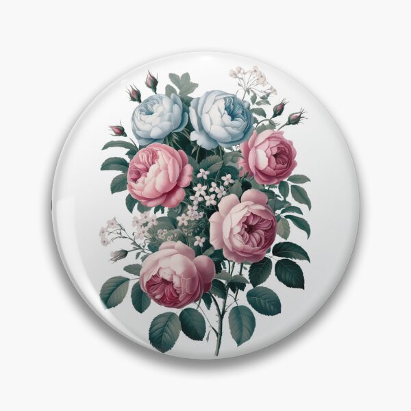 Item preview, Pink and Blue Cabbage Rose Vintage Beauty designed and sold by SloganExpress.