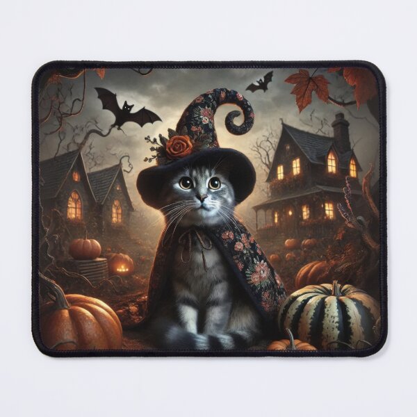 Item preview, Whimsical Halloween Cat for Kids designed and sold by Nibble & Doodle.