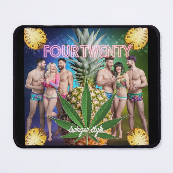 Item preview, Four-Twenty Swinger Style - Pineapples & Weed - Black designed and sold by JLEmporium.