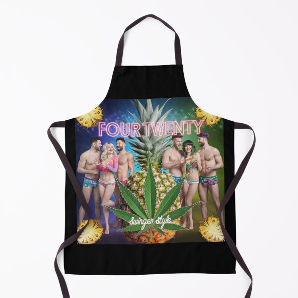 Item preview, Four-Twenty Swinger Style - Pineapples & Weed - Black designed and sold by JLEmporium.