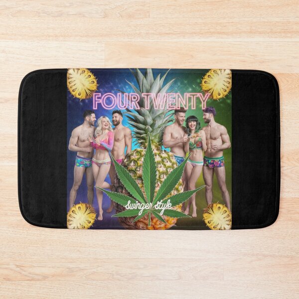 Item preview, Four-Twenty Swinger Style - Pineapples & Weed - Black designed and sold by JLEmporium.