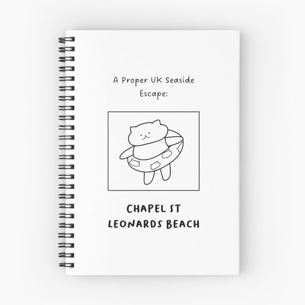 Item preview, Chapel St Leonards Beach | A Proper UK Seaside Escape | Illustration of a Cute Cat Wearing a Float Ring designed and sold by RM-Journey.