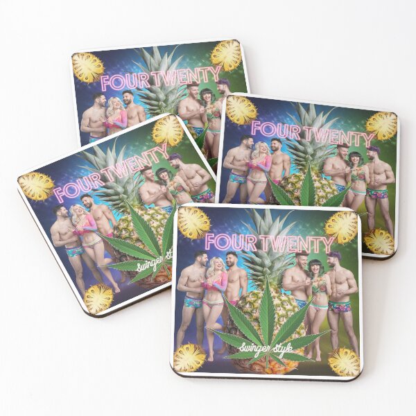Item preview, Four-Twenty Swinger Style - Pineapples & Weed - White designed and sold by JLEmporium.