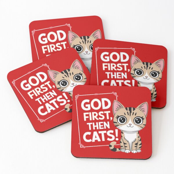 Item preview, God first, then cats designed and sold by 123ks.