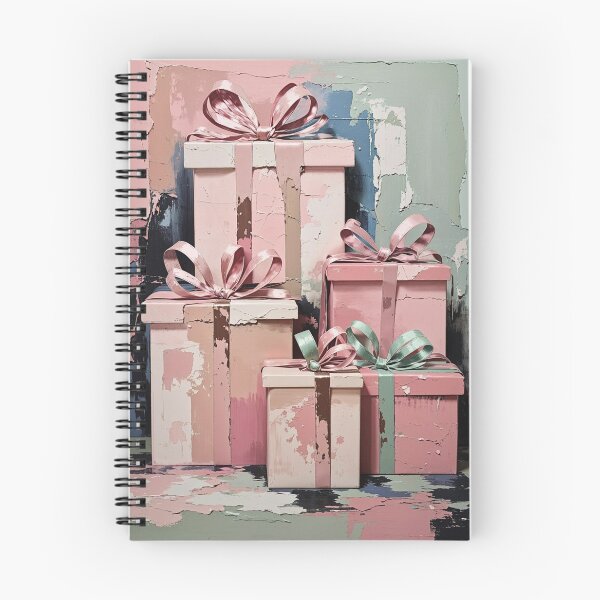 Item preview, Abstract Stack of Pastel Pink Christmas Gift Boxes designed and sold by FlowerMeFlorals.