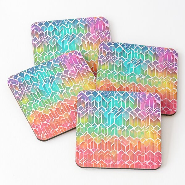 Item preview, Abstract Rainbow Patterned Geometric Art designed and sold by Health And Fitness Posts e-Store.