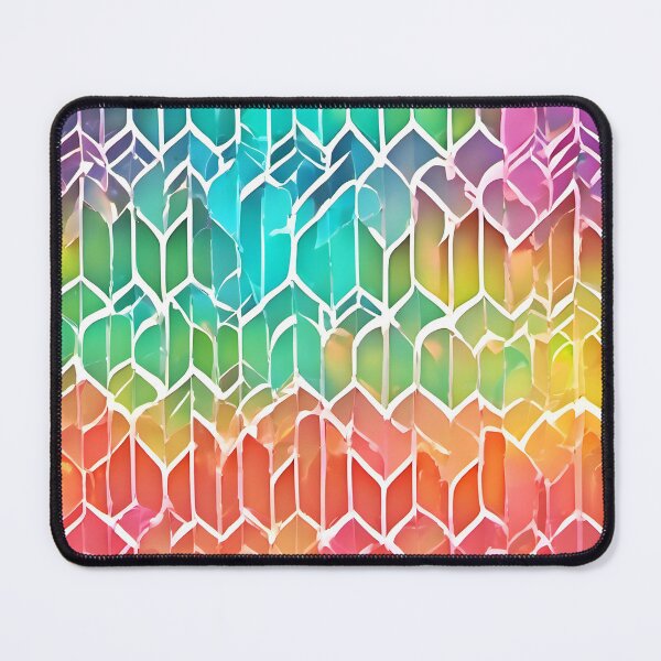 Item preview, Abstract Rainbow Patterned Geometric Art designed and sold by Health And Fitness Posts e-Store.